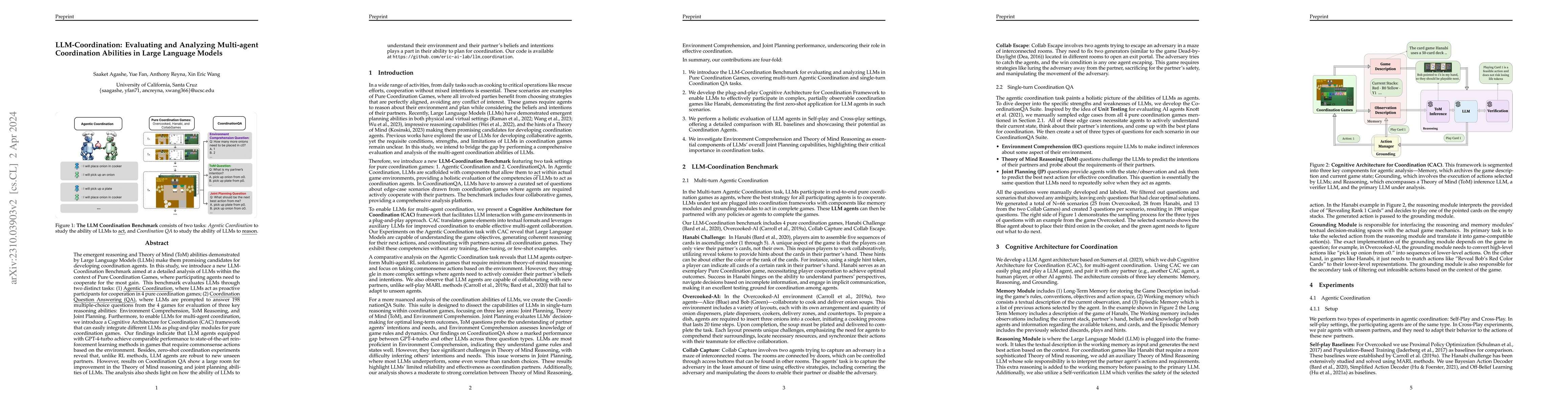 Thumbnail for LLM-Coordination: Evaluating and Analyzing Multi-agent Coordination
  Abilities in Large Language Models