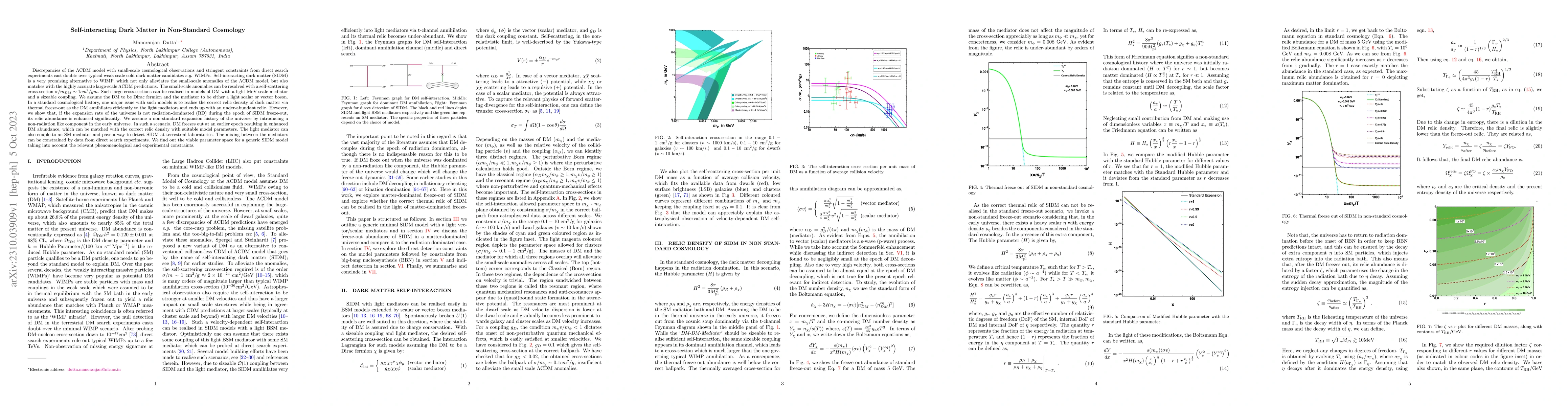 Thumbnail for Self-interacting Dark Matter in Non-Standard Cosmology
