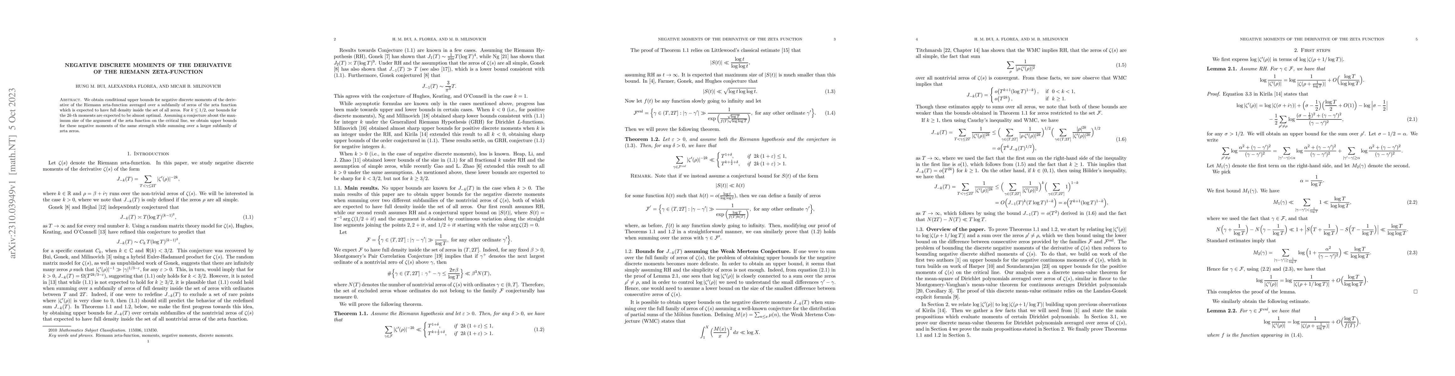Thumbnail for Negative discrete moments of the derivative of the Riemann zeta-function