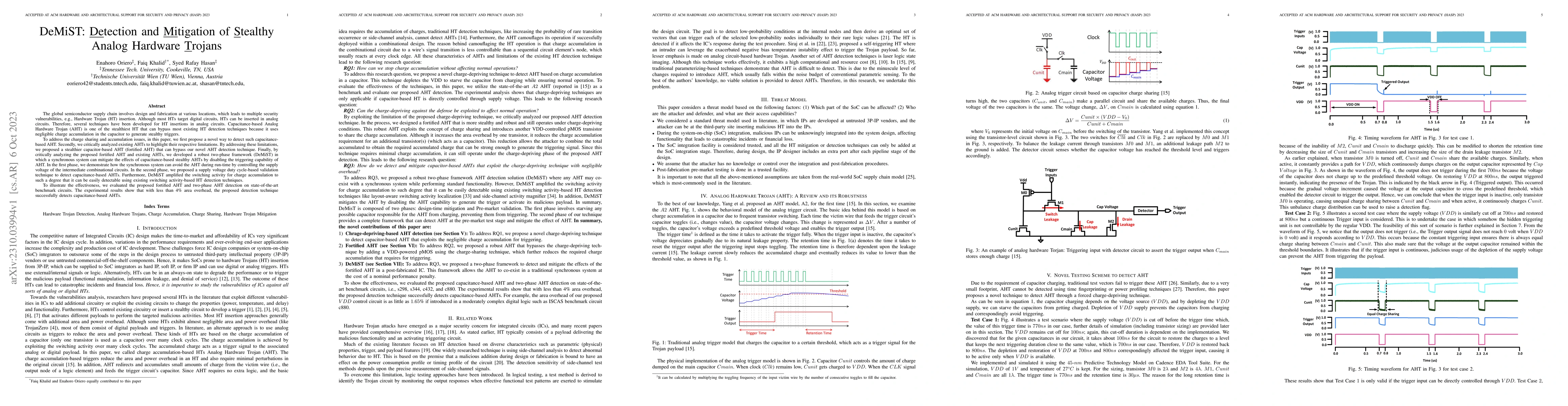Thumbnail for DeMiST: Detection and Mitigation of Stealthy Analog Hardware Trojans