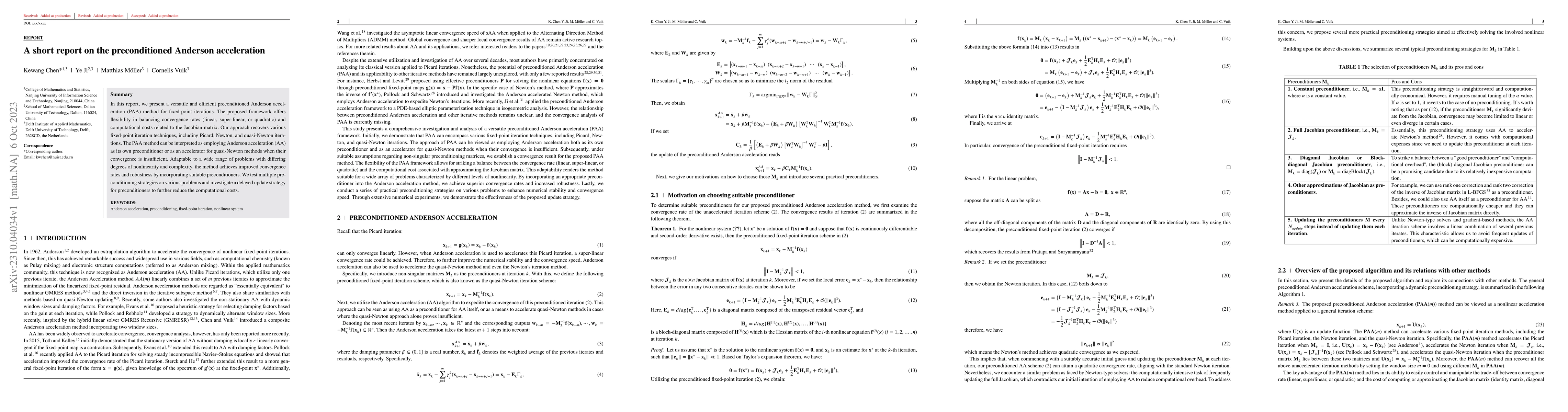 Thumbnail for A short report on preconditioned Anderson acceleration method