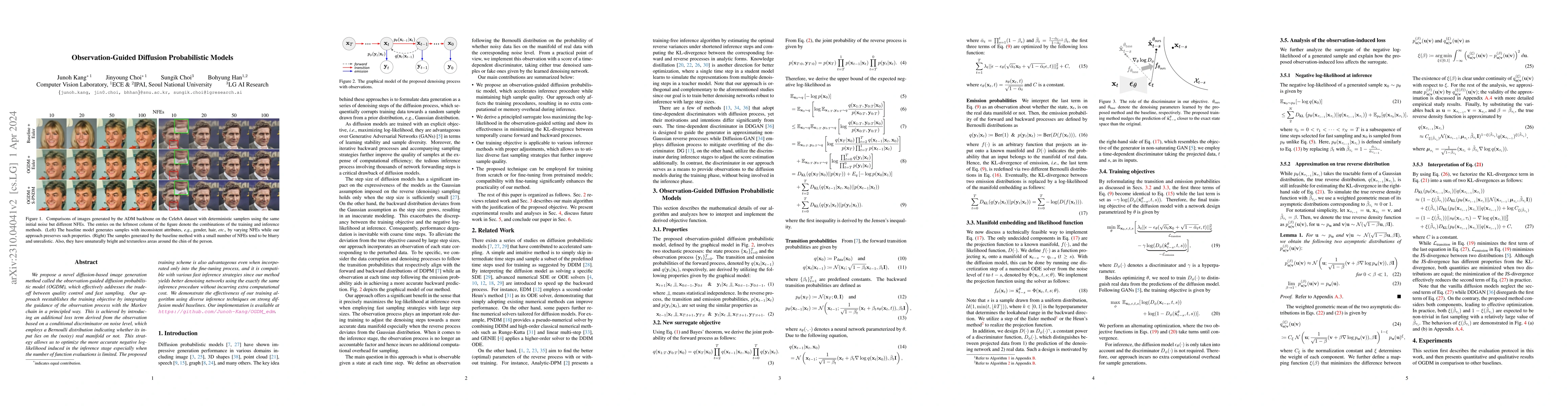 Thumbnail for Observation-Guided Diffusion Probabilistic Models