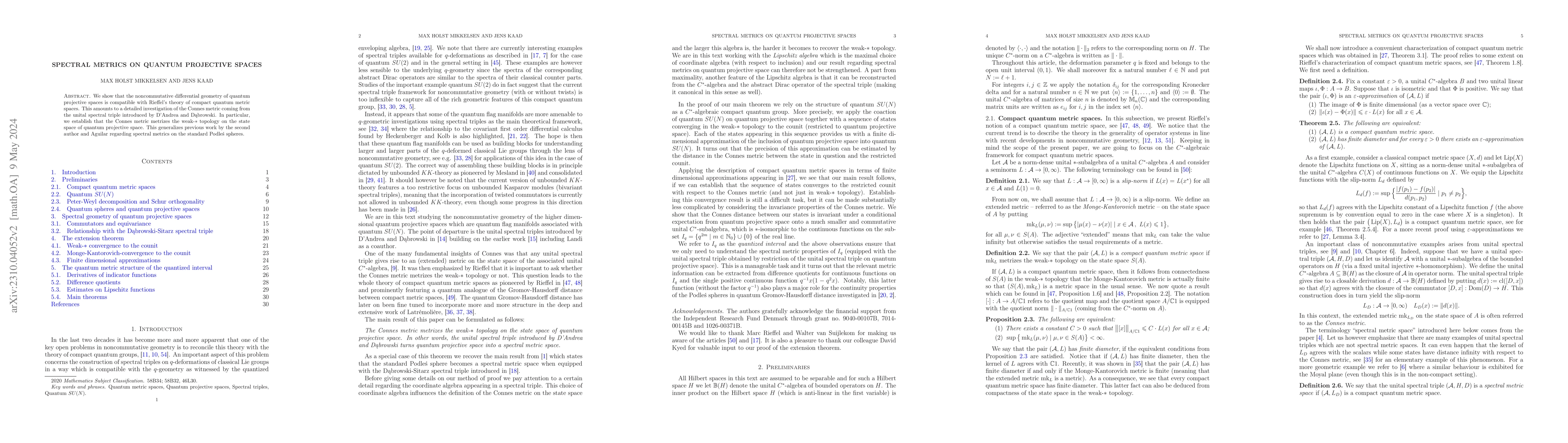 Thumbnail for Spectral metrics on quantum projective spaces