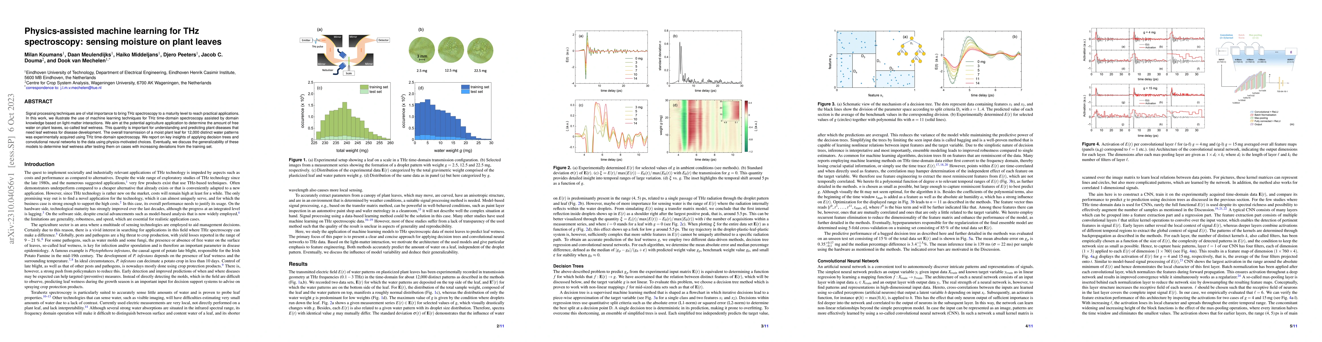 Thumbnail for Physics-assisted machine learning for THz spectroscopy: sensing moisture
  on plant leaves