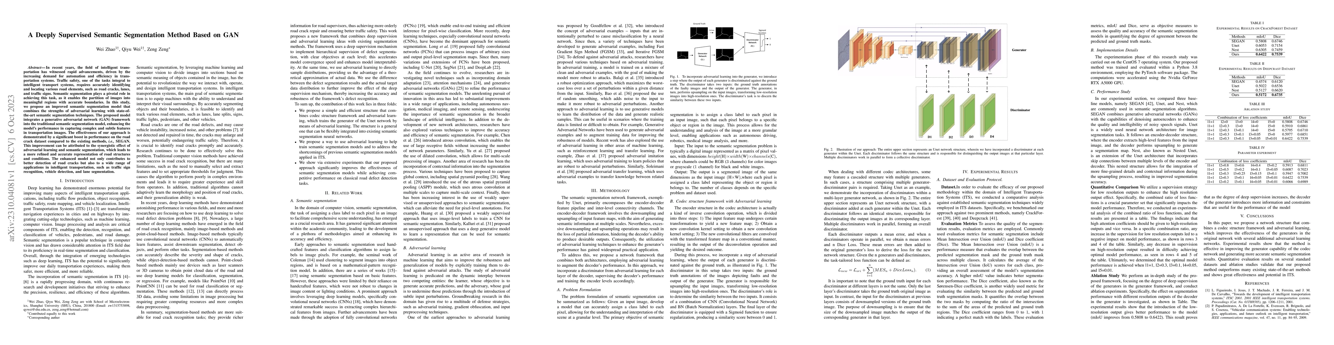 Thumbnail for A Deeply Supervised Semantic Segmentation Method Based on GAN