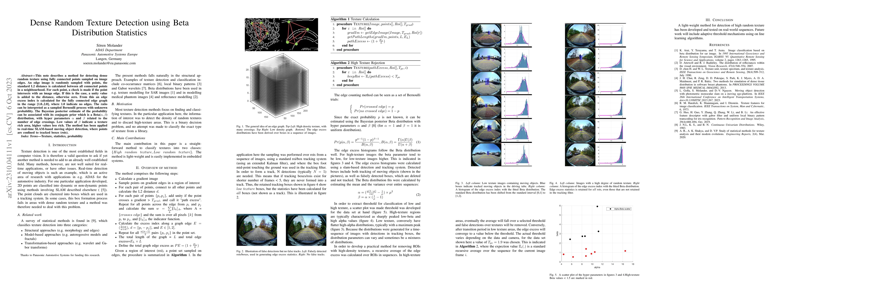 Thumbnail for Dense Random Texture Detection using Beta Distribution Statistics
