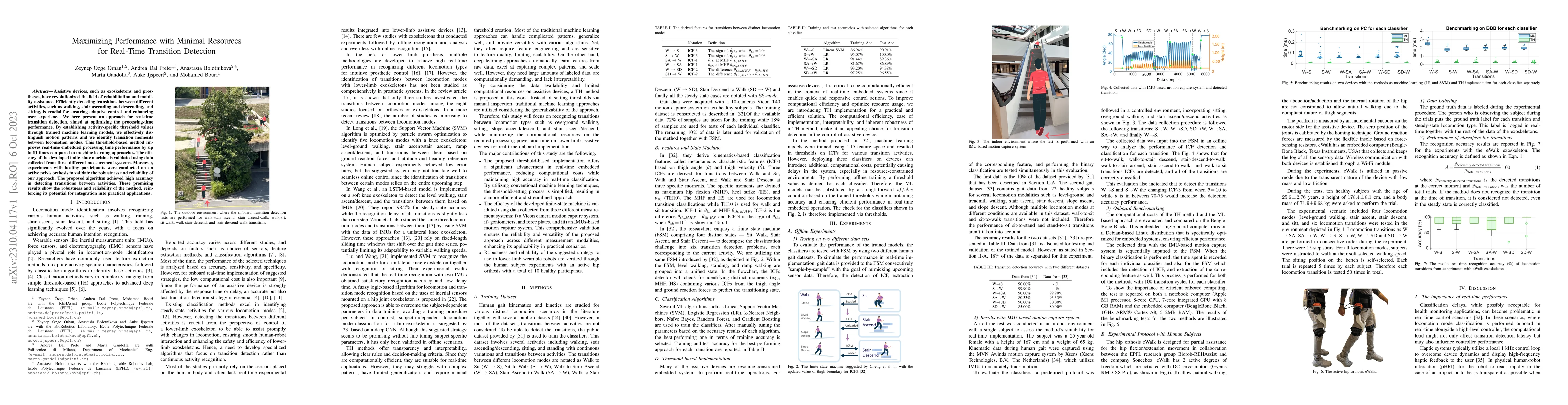 Thumbnail for Maximizing Performance with Minimal Resources for Real-Time Transition
  Detection