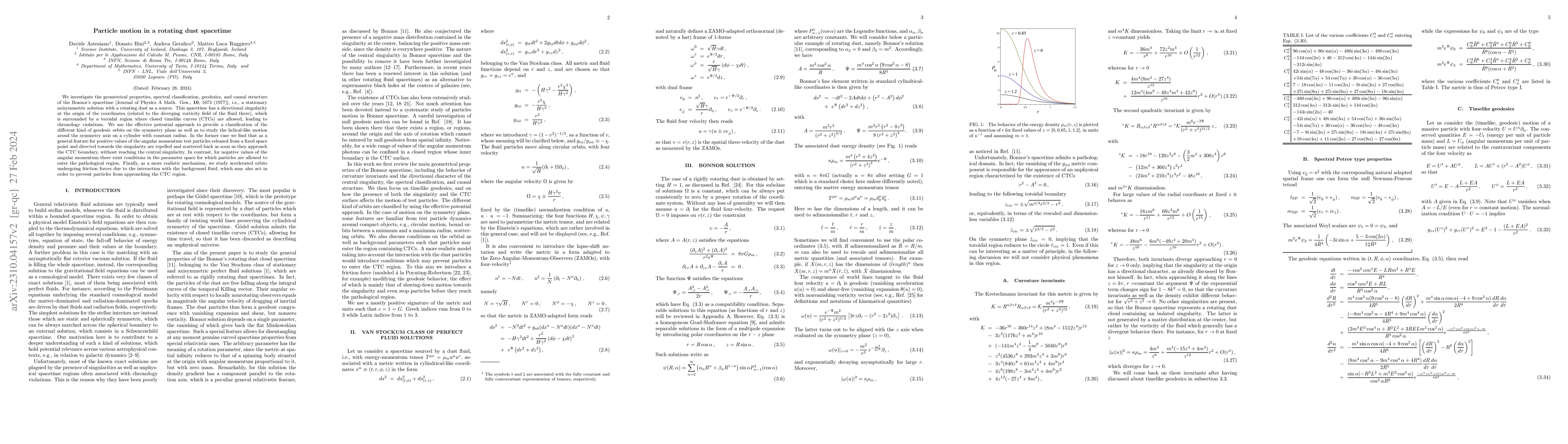 Thumbnail for Particle motion in a rotating dust spacetime: the Bonnor solution