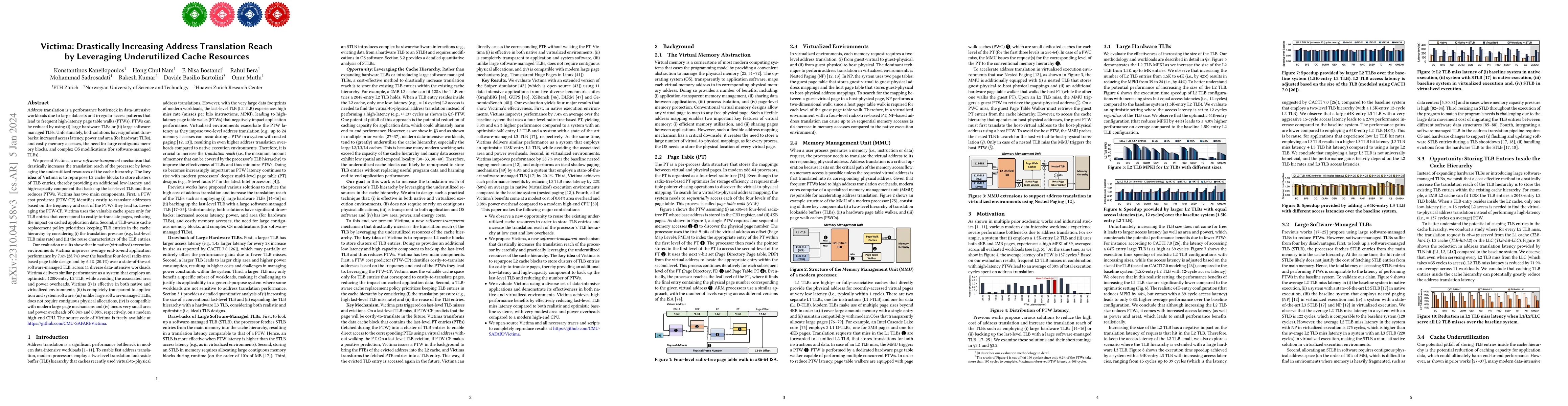 Thumbnail for Victima: Drastically Increasing Address Translation Reach by Leveraging
  Underutilized Cache Resources