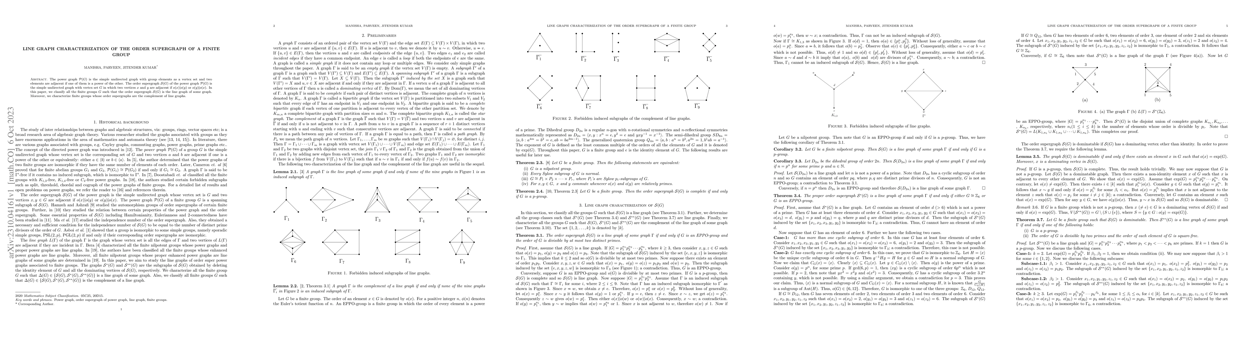 Thumbnail for Line graph characterization of the order supergraph of a finite group