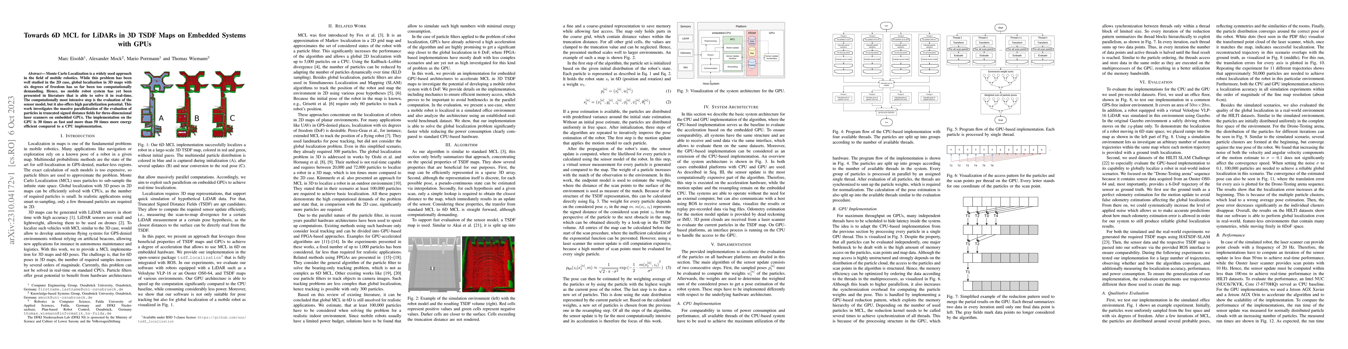 Thumbnail for Towards 6D MCL for LiDARs in 3D TSDF Maps on Embedded Systems with GPUs