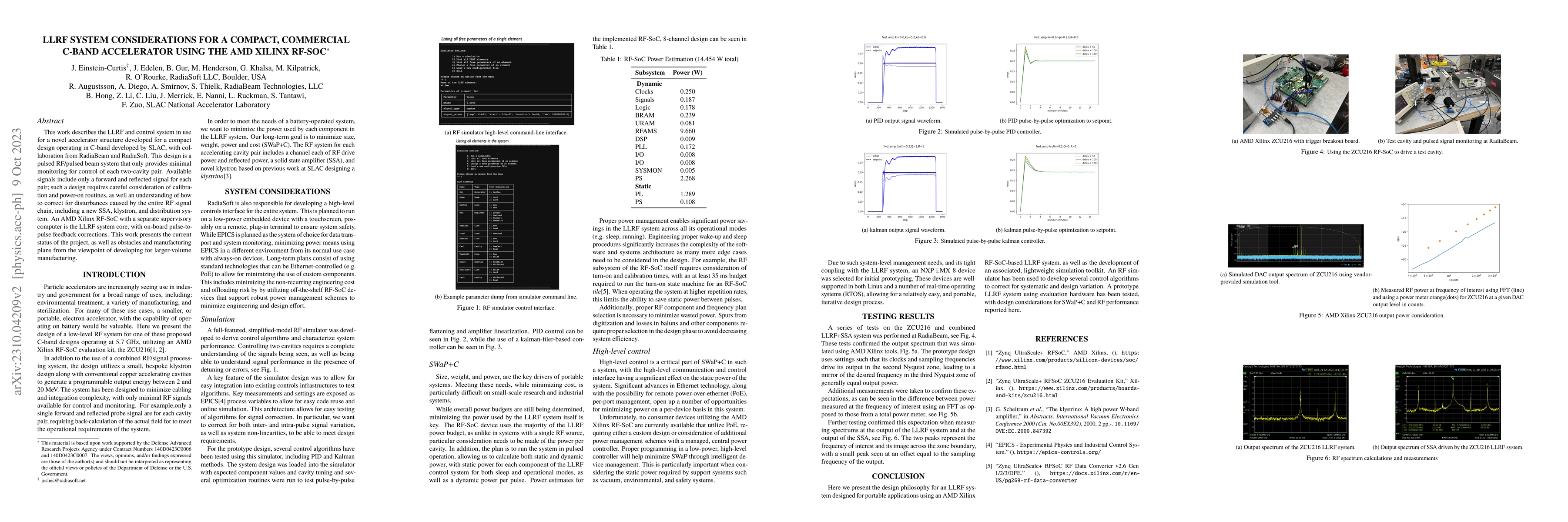 Thumbnail for LLRF System Considerations for a Compact, Commercial C-band Accelerator
  using the AMD Xilinx RF-SoC