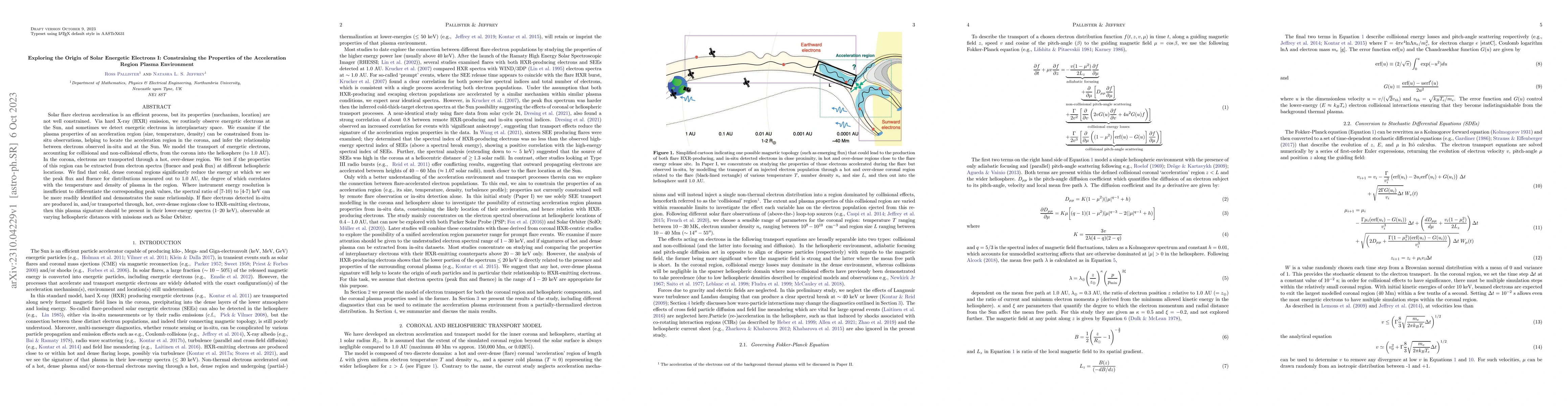 Thumbnail for Exploring the Origin of Solar Energetic Electrons I: Constraining the
  Properties of the Acceleration Region Plasma Environment