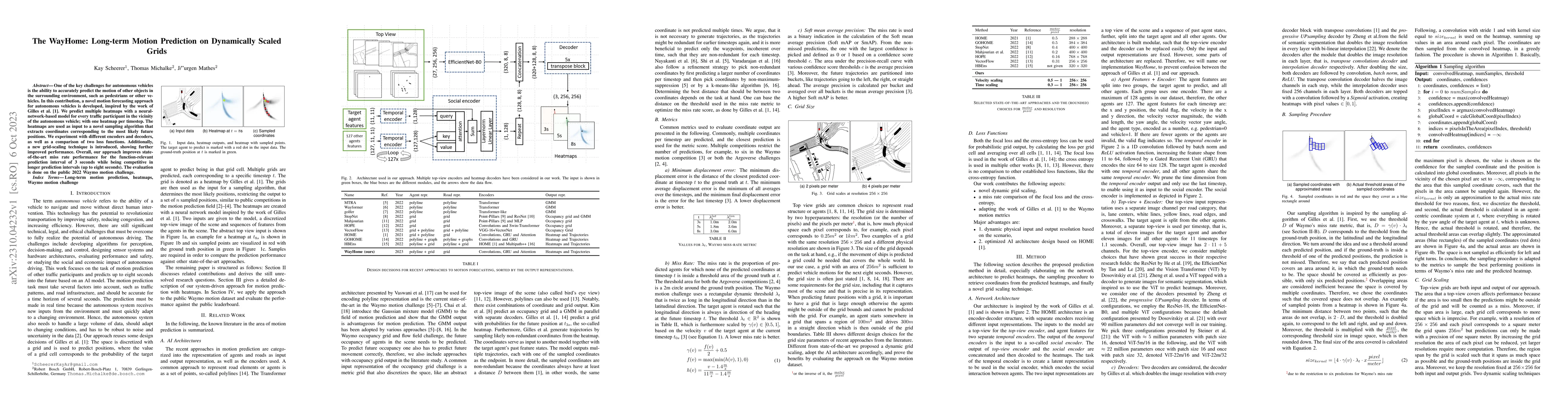 Thumbnail for The WayHome: Long-term Motion Prediction on Dynamically Scaled