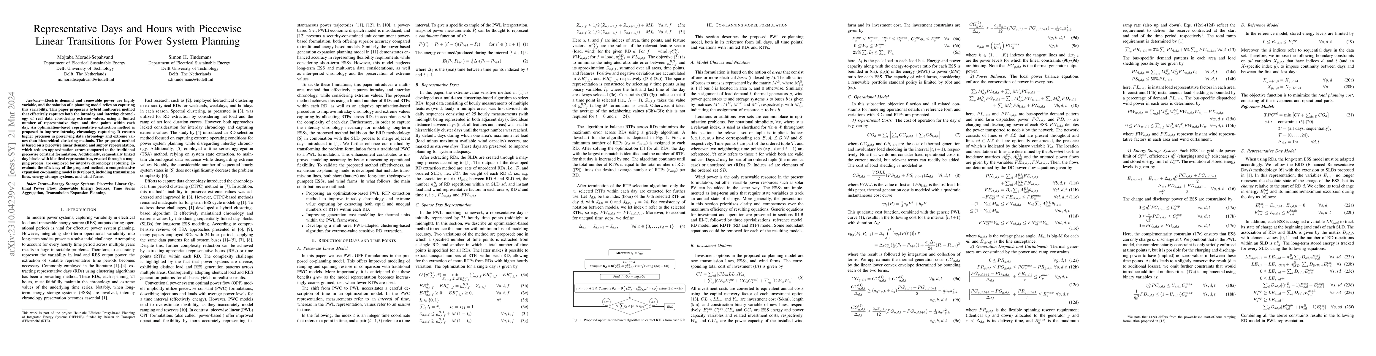 Thumbnail for Representative Days and Hours with Piecewise Linear Transitions for
  Power System Planning