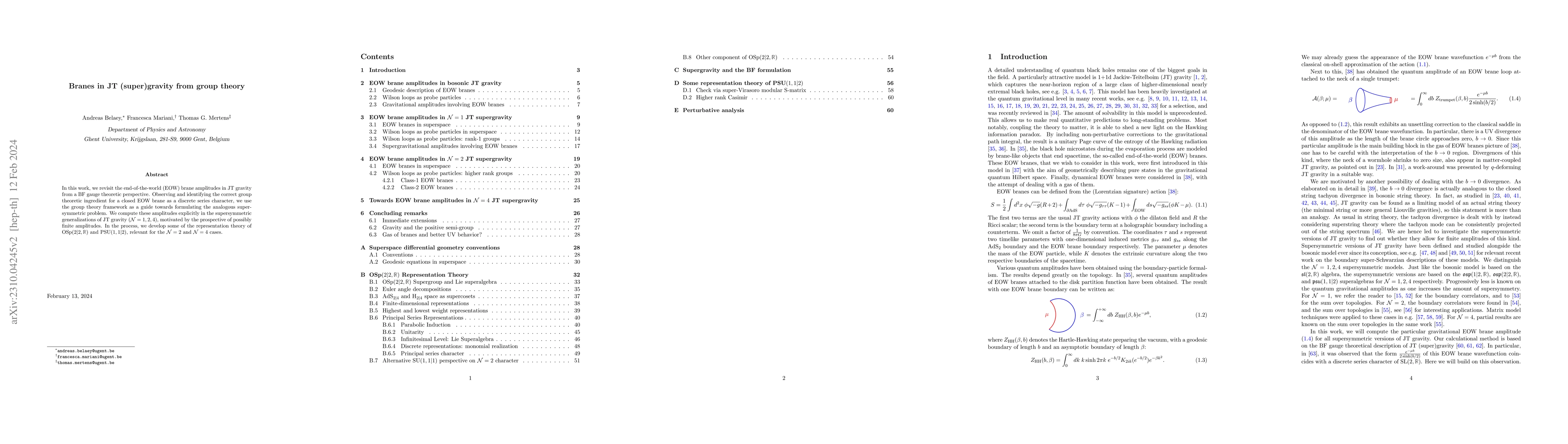 Thumbnail for Branes in JT (super)gravity from group theory