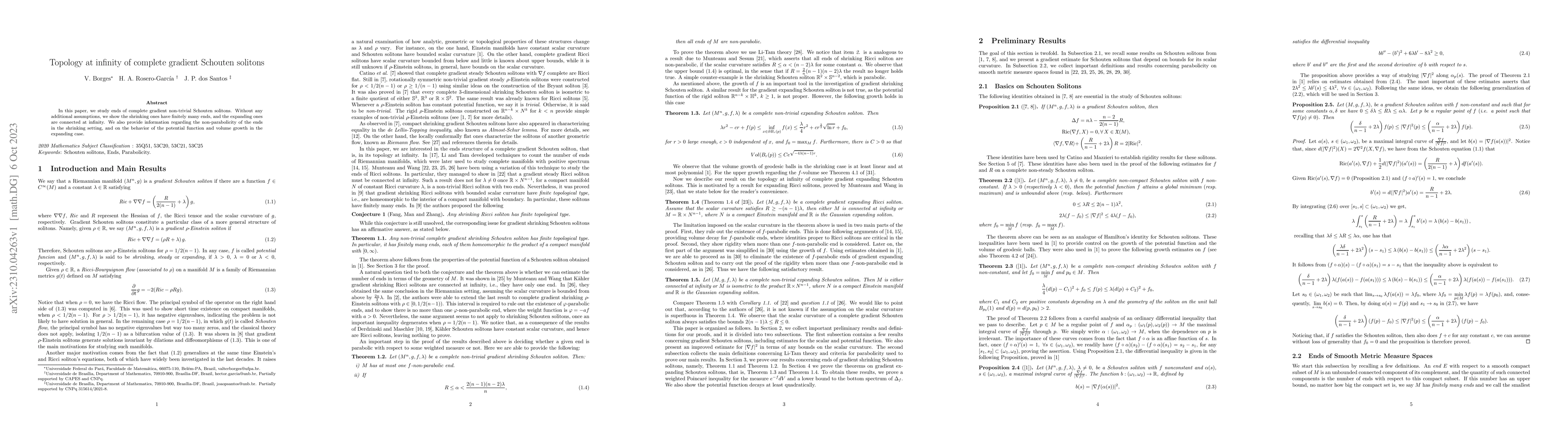 Thumbnail for Topology at infinity of complete gradient Schouten solitons