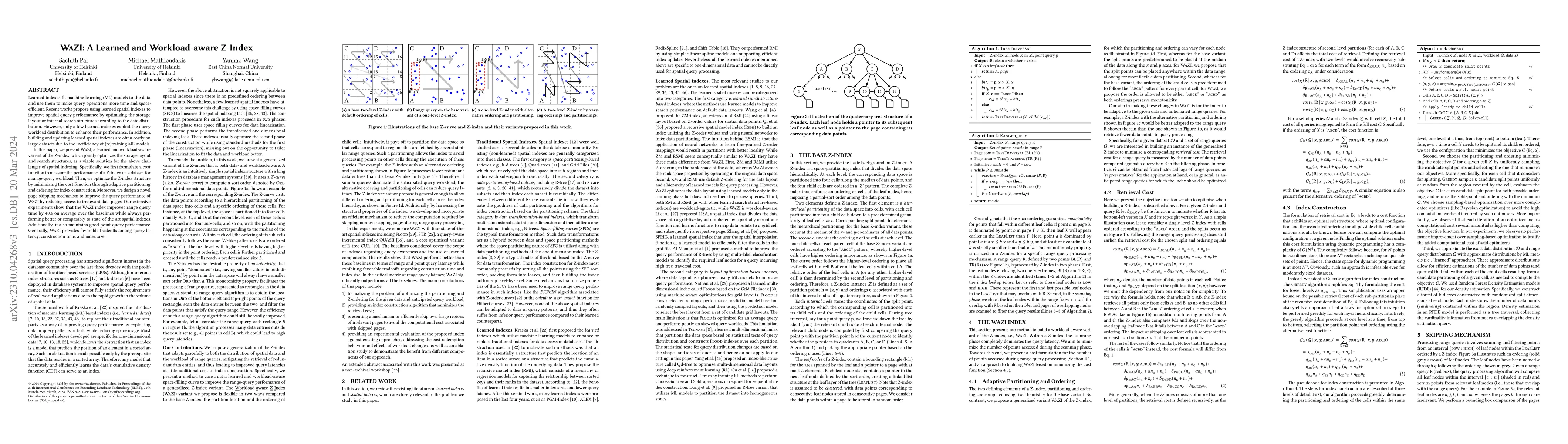 Thumbnail for WaZI: A Learned and Workload-aware Z-Index