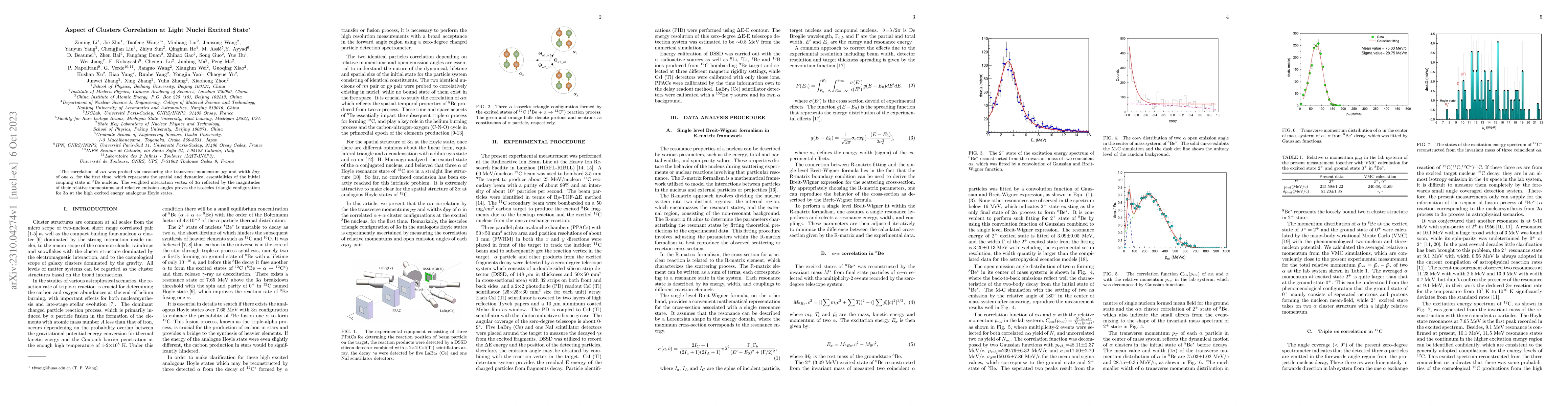 Thumbnail for Aspect of Clusters Correlation at Light Nuclei Excited State