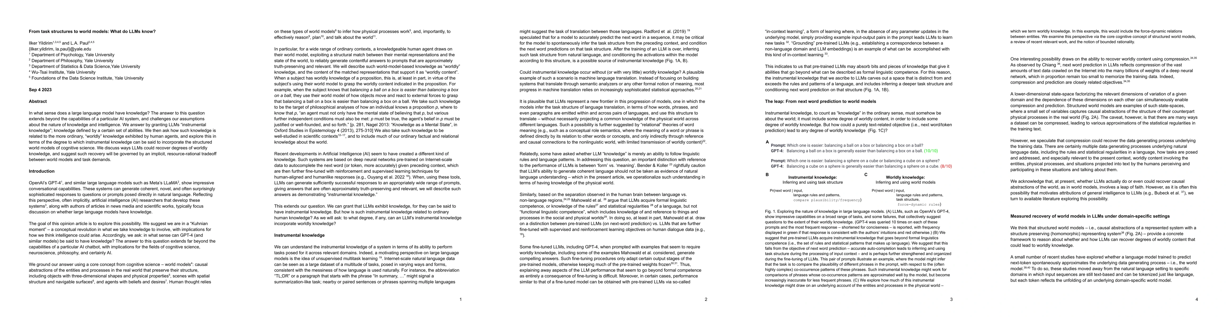 Thumbnail for From task structures to world models: What do LLMs know?