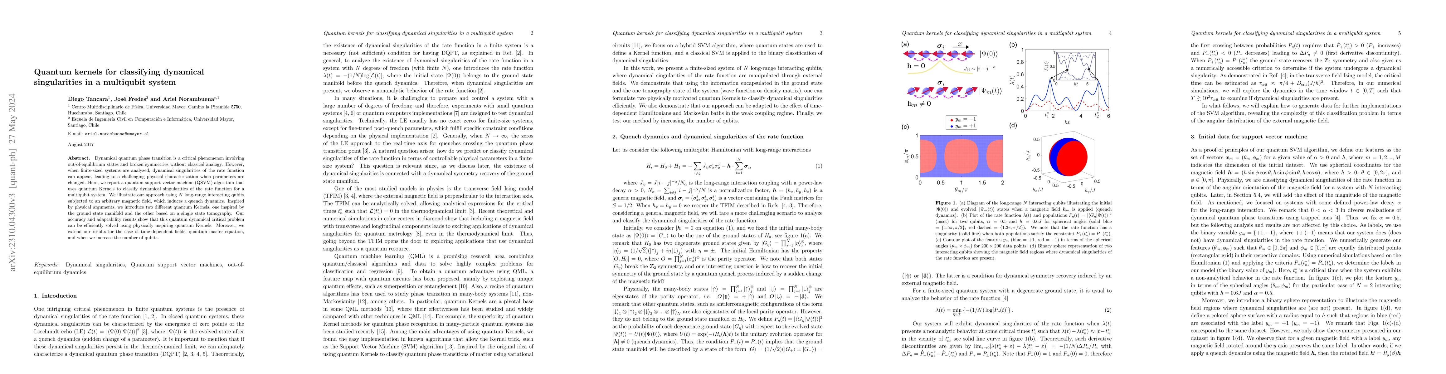 Thumbnail for Quantum kernels for classifying dynamical singularities in a multiqubit
  system