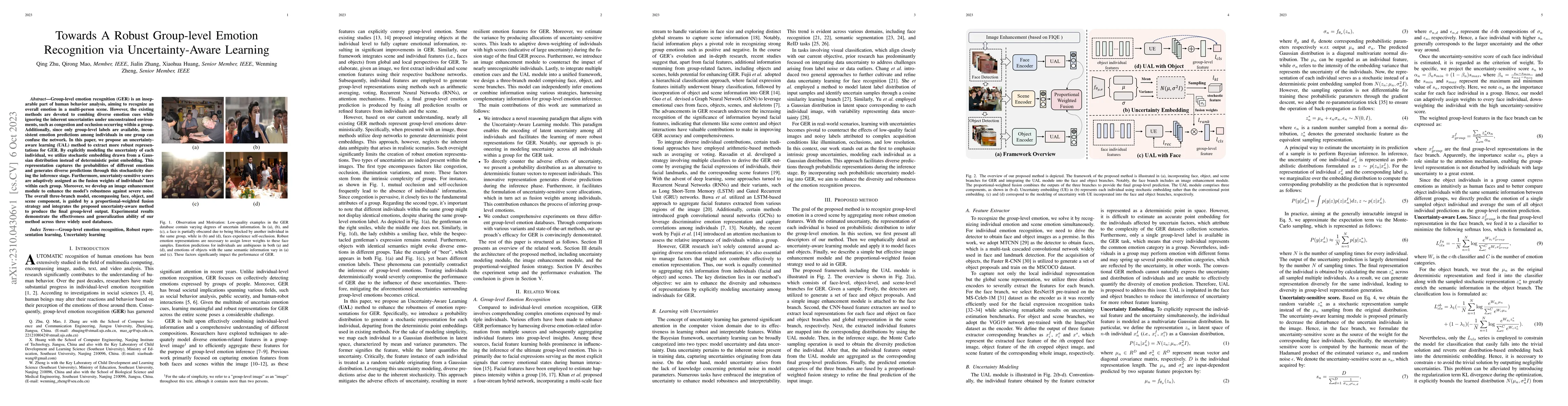 Thumbnail for Towards A Robust Group-level Emotion Recognition via Uncertainty-Aware
  Learning