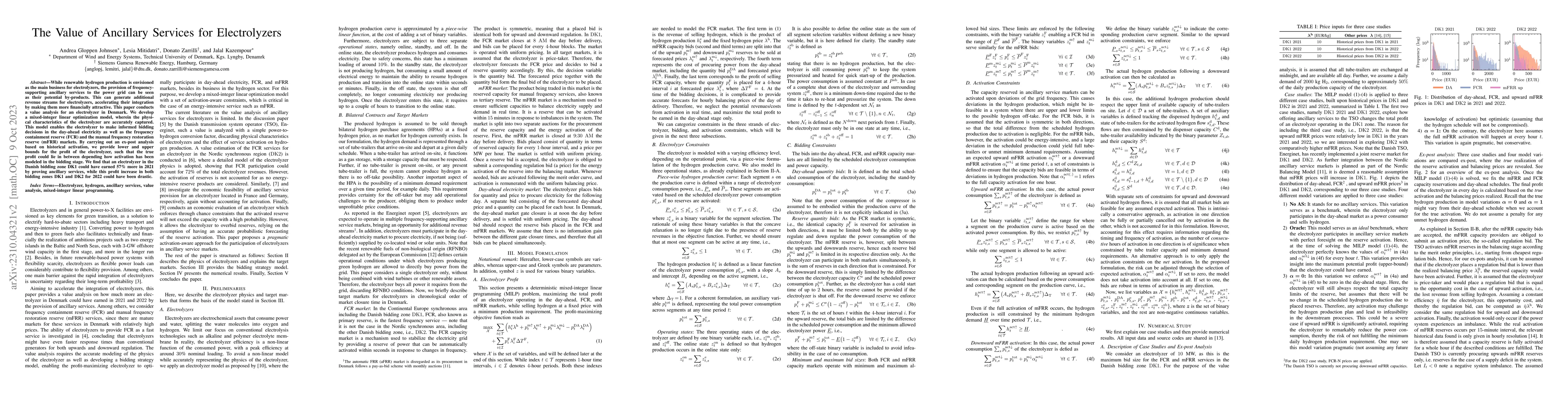 Thumbnail for The Value of Ancillary Services for Electrolyzers