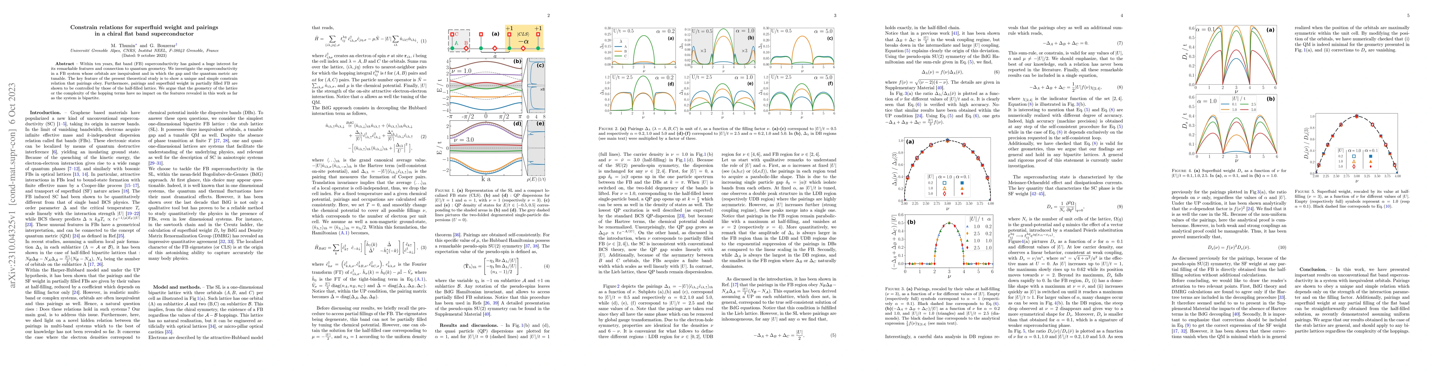 Thumbnail for Constrain relations for superfluid weight and pairings in a chiral flat
  band superconductor