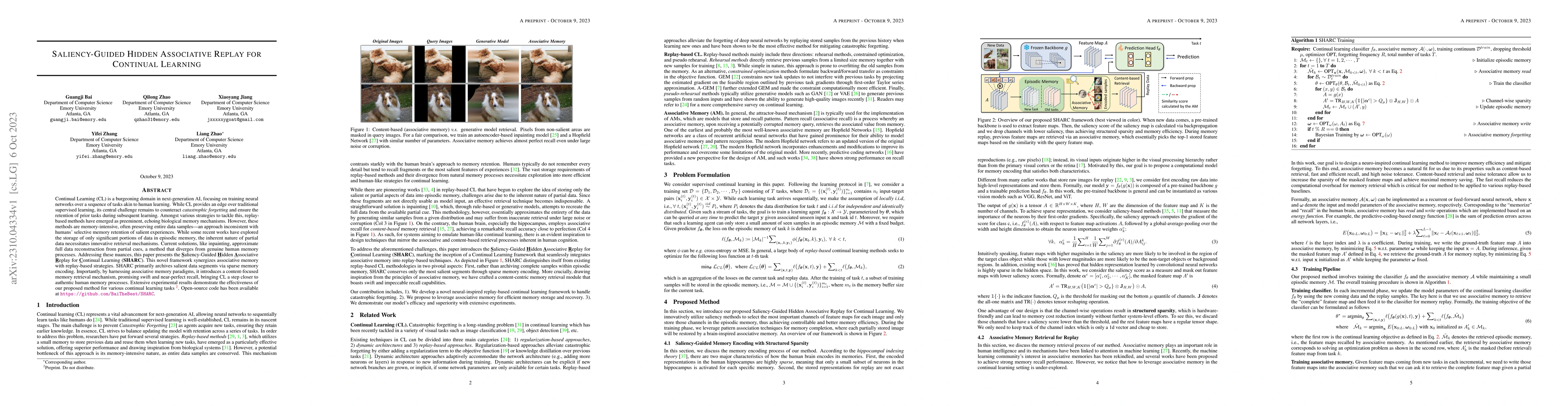 Thumbnail for Saliency-Guided Hidden Associative Replay for Continual Learning