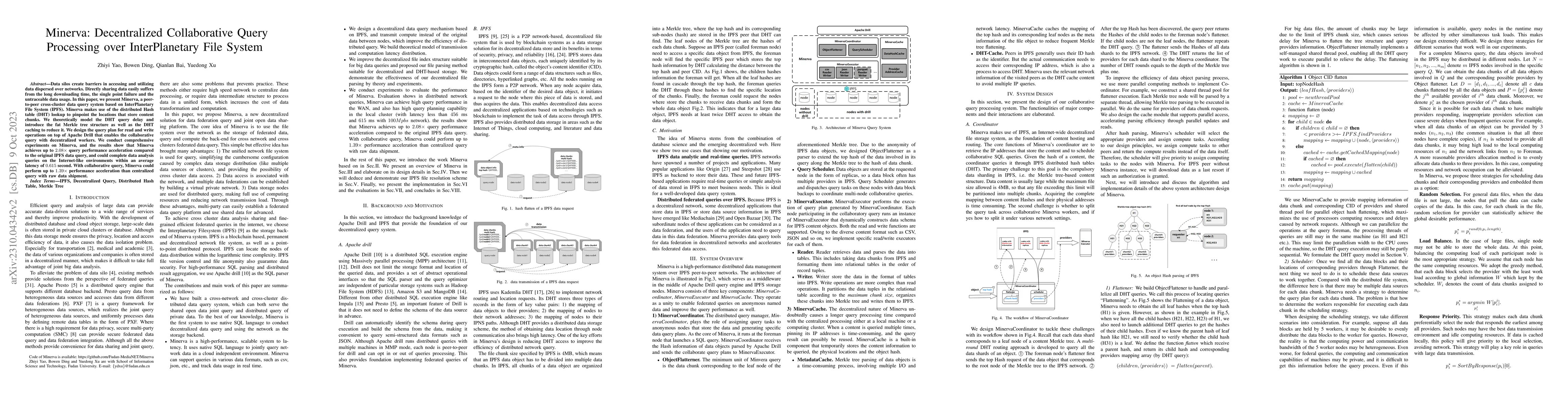 Thumbnail for Minerva: Decentralized Collaborative Query Processing over
  InterPlanetary File System