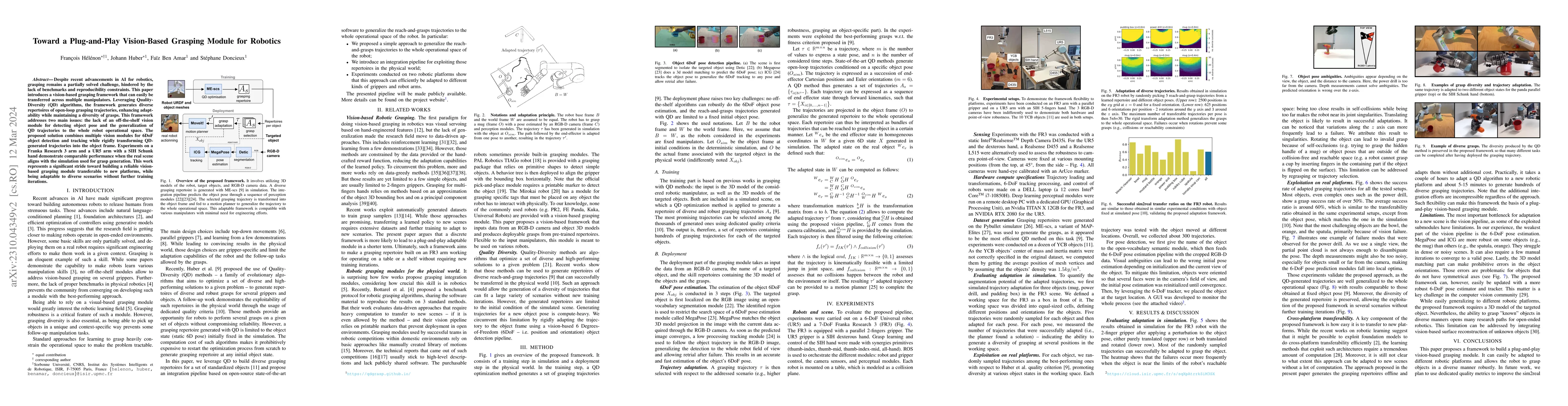 Thumbnail for Toward a Plug-and-Play Vision-Based Grasping Module for Robotics