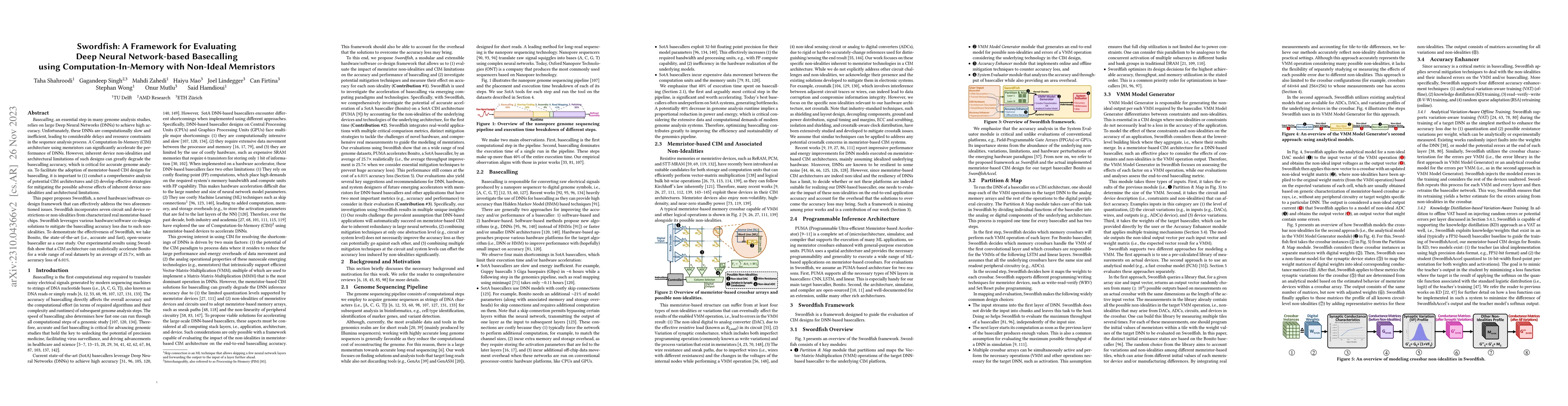 Thumbnail for Swordfish: A Framework for Evaluating Deep Neural Network-based
  Basecalling using Computation-In-Memory with Non-Ideal Memristors