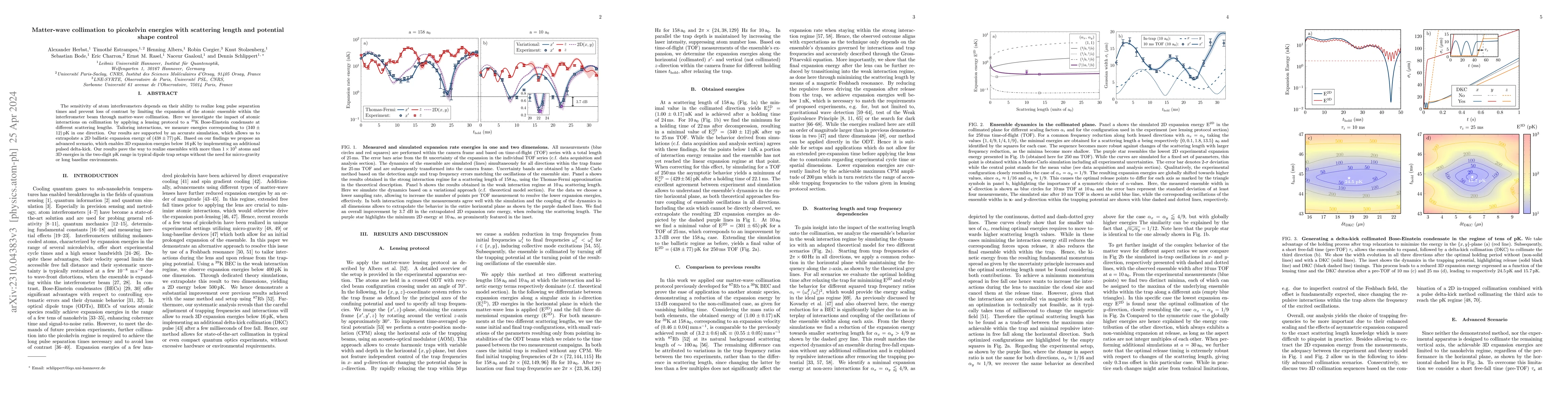 Thumbnail for Matter-wave collimation to picokelvin energies with scattering length
  and potential shape control
