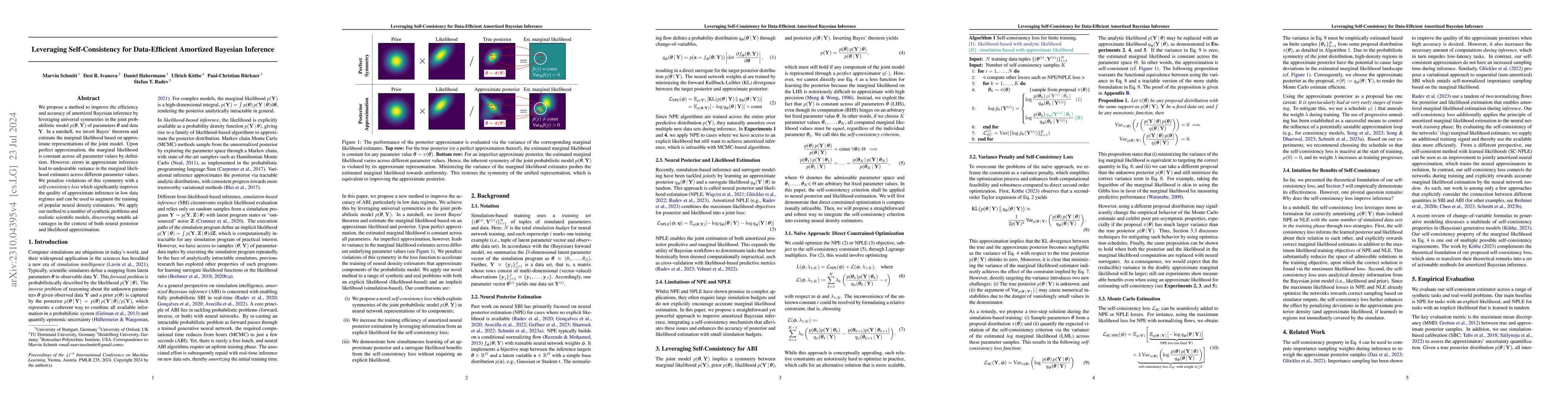 Thumbnail for Leveraging Self-Consistency for Data-Efficient Amortized Bayesian
  Inference