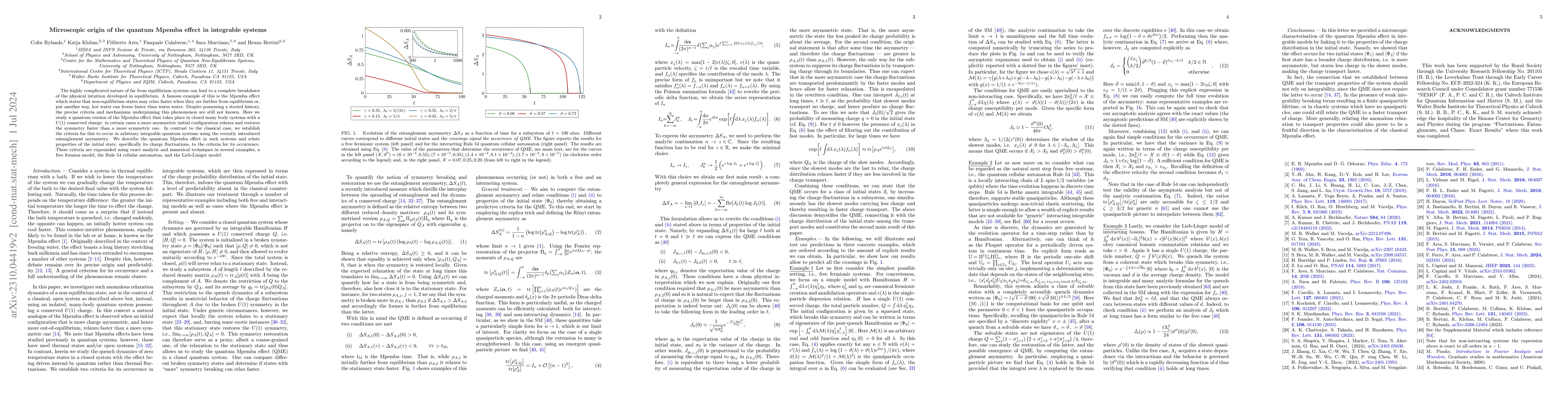 Thumbnail for Microscopic origin of the quantum Mpemba effect in integrable systems