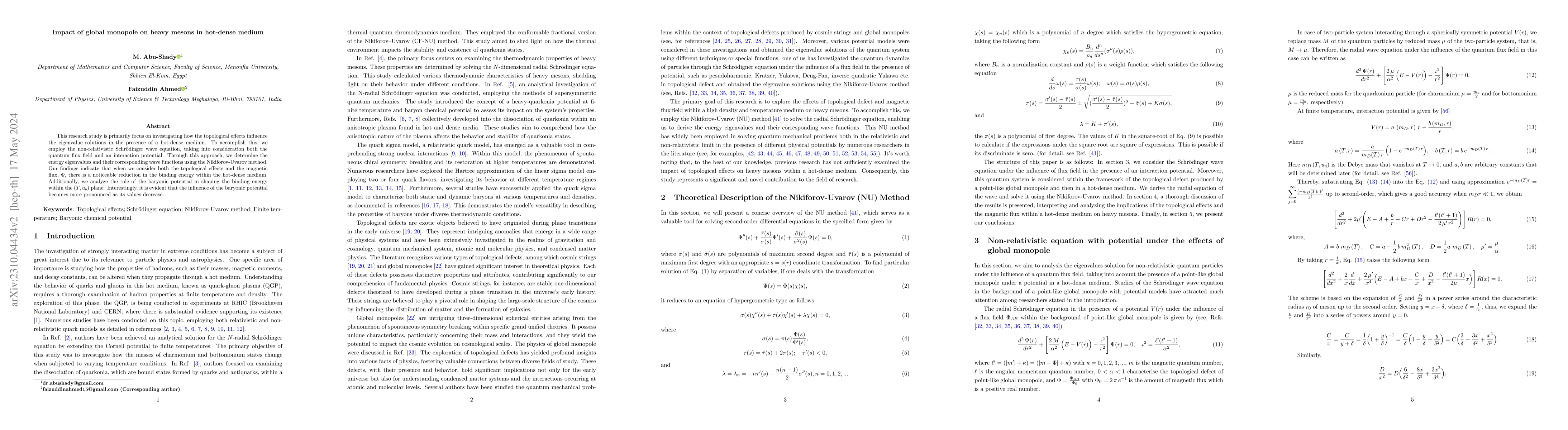 Thumbnail for Impact of global monopole on heavy mesons in hot-dense medium