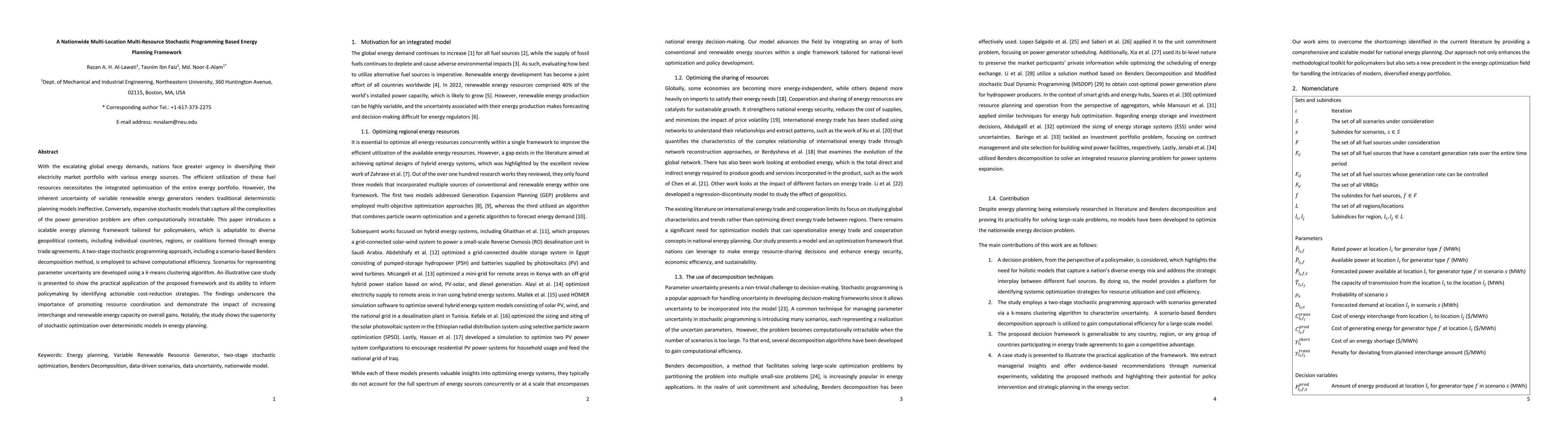 Thumbnail for A Nationwide Multi-Location Multi-Resource Stochastic Programming Based
  Energy Planning Framework