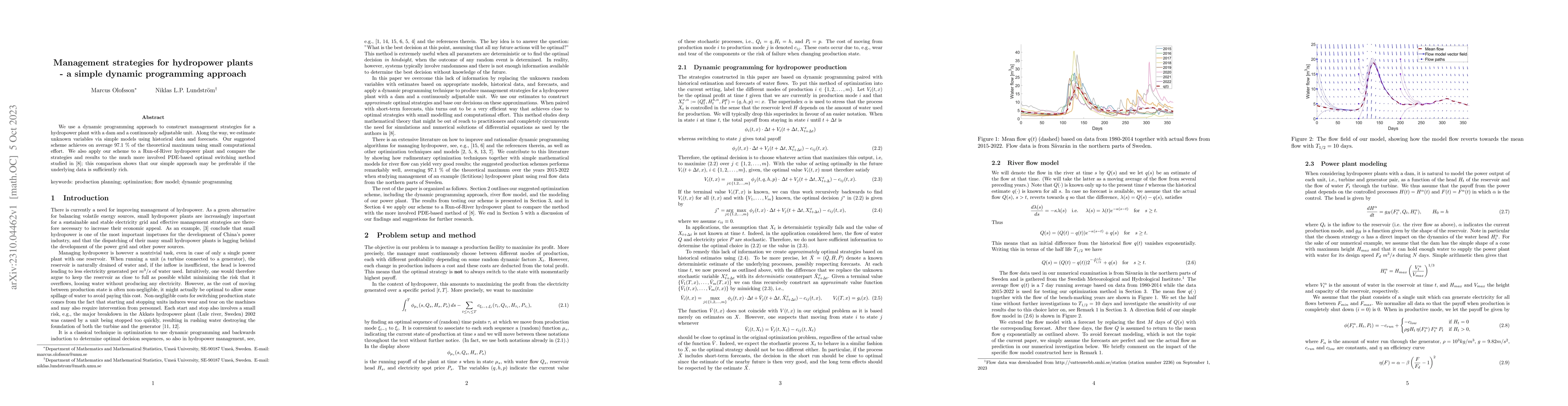 Thumbnail for Management strategies for hydropower plants a simple dynamic programming
  approach