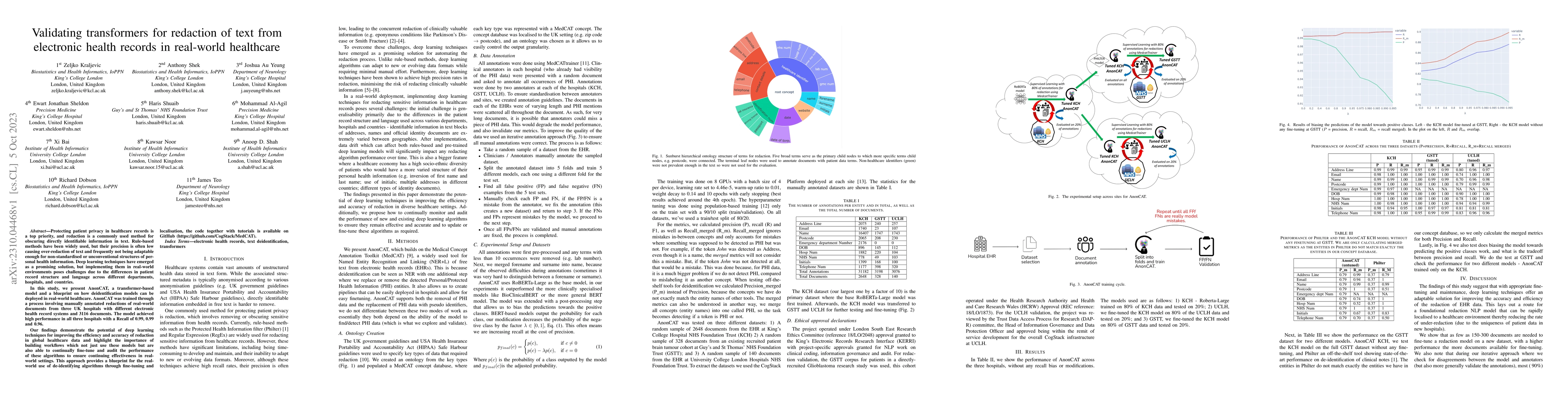 Thumbnail for Validating transformers for redaction of text from electronic health
  records in real-world healthcare