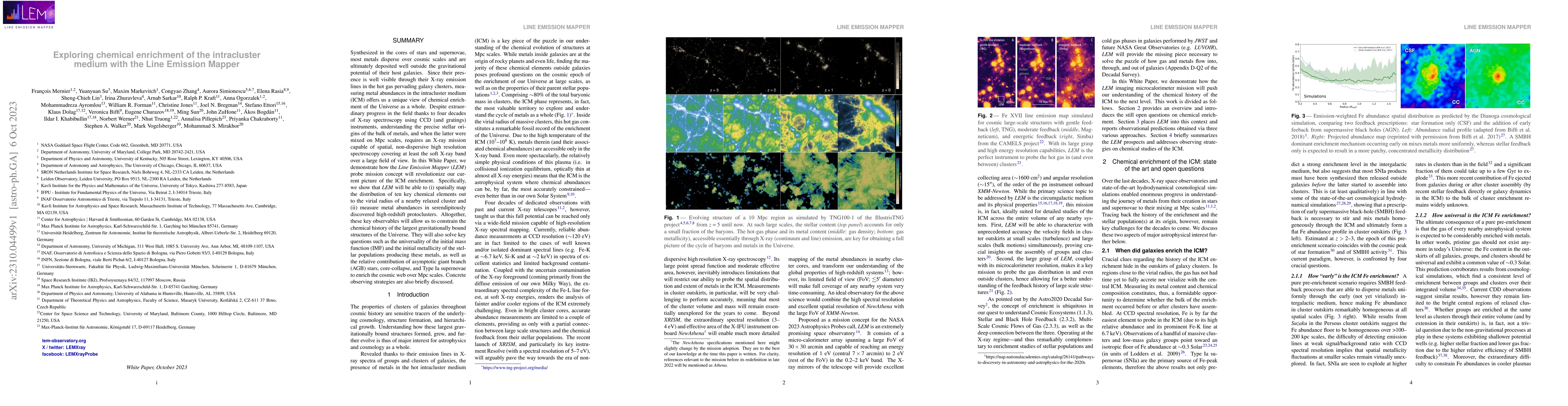 Thumbnail for Exploring chemical enrichment of the intracluster medium with the Line
  Emission Mapper