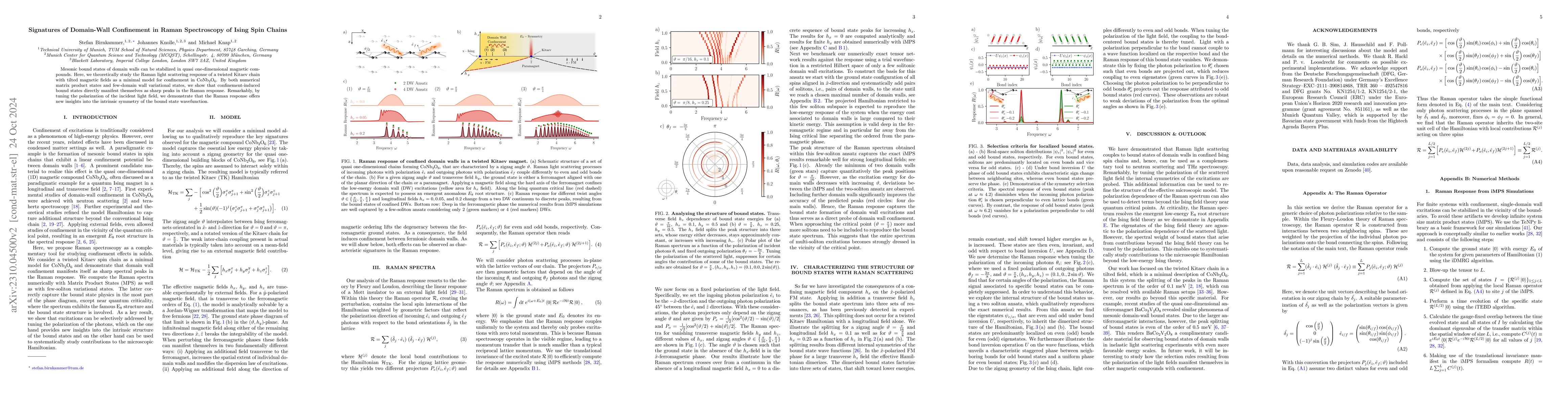 Thumbnail for Signatures of Domain-Wall Confinement in Raman Spectroscopy of Ising
  Spin Chains