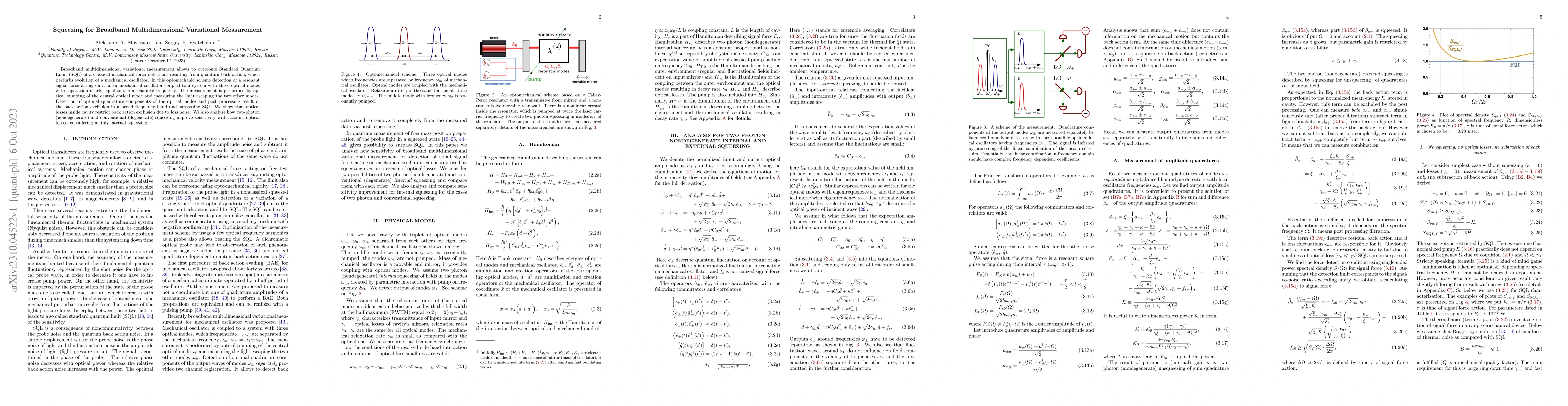 Thumbnail for Squeezing for Broadband Multidimensional Variational Measurement