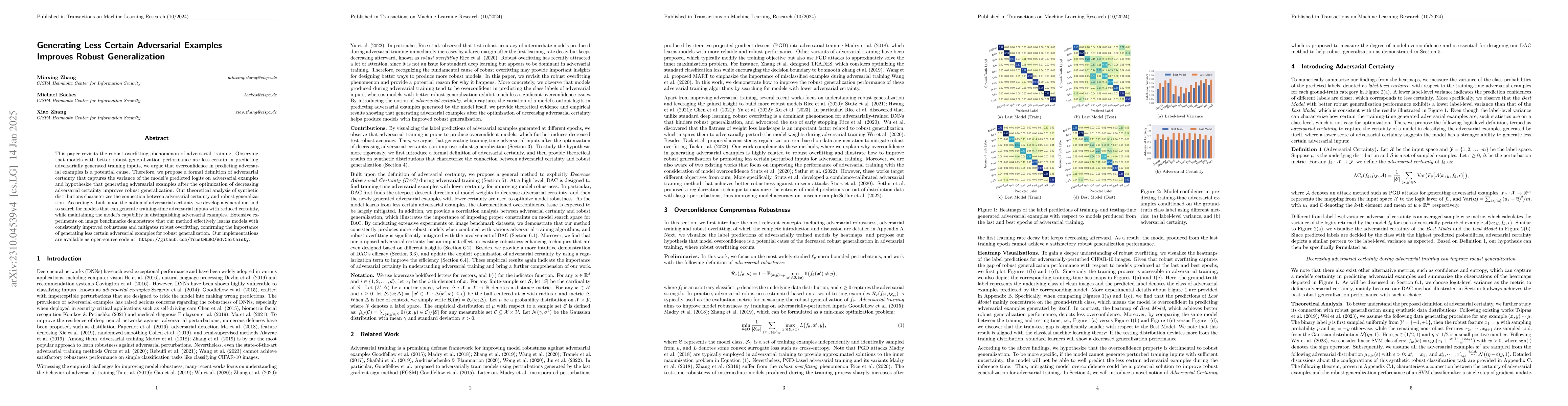 Thumbnail for Generating Less Certain Adversarial Examples Improves Robust
  Generalization