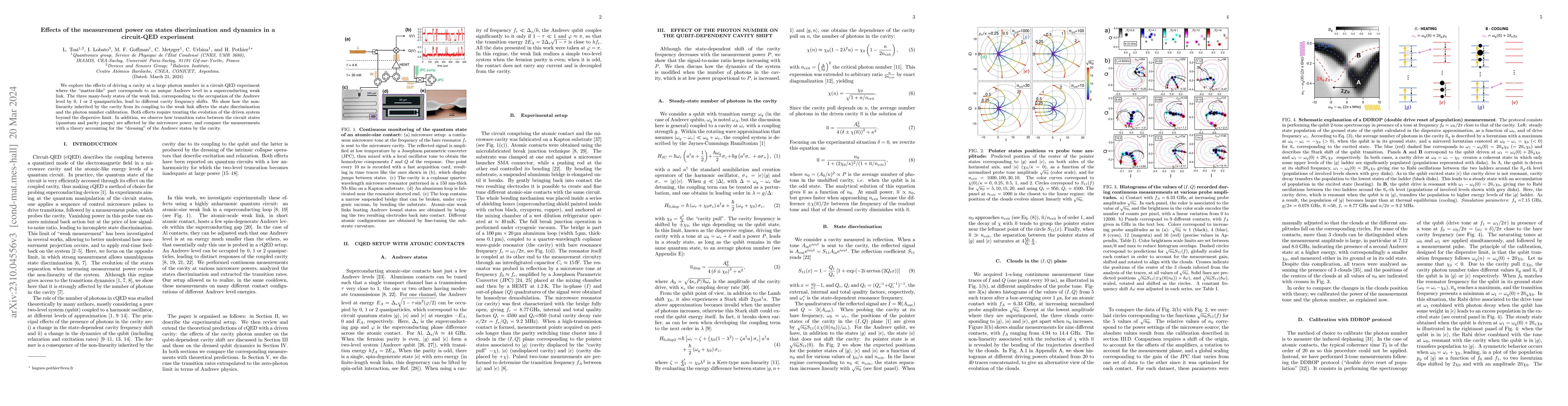 Thumbnail for Effects of the measurement power on states discrimination and dynamics
  in a circuit-QED experiment
