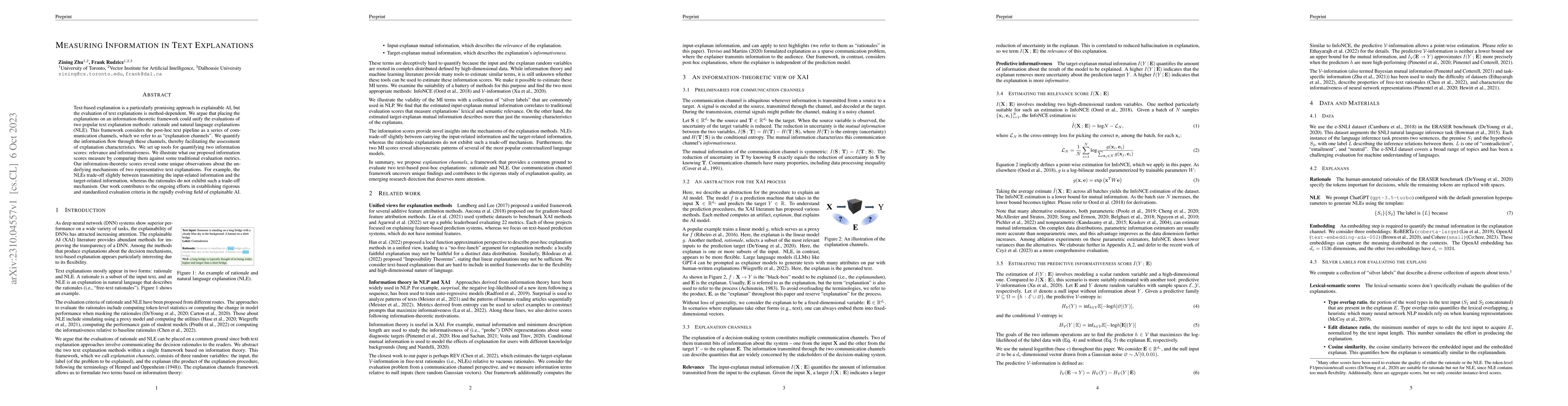 Thumbnail for Measuring Information in Text Explanations