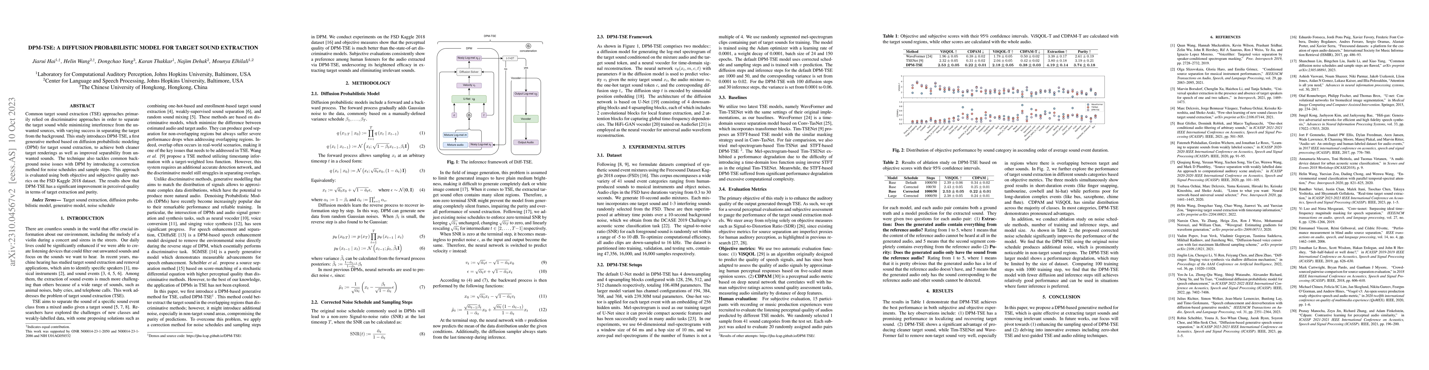 Thumbnail for DPM-TSE: A Diffusion Probabilistic Model for Target Sound Extraction