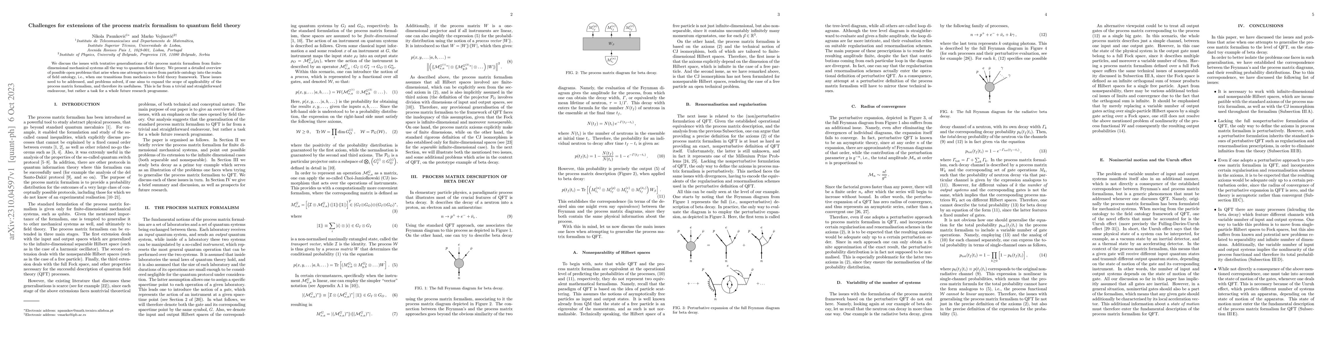 Thumbnail for Challenges for extensions of the process matrix formalism to quantum
  field theory