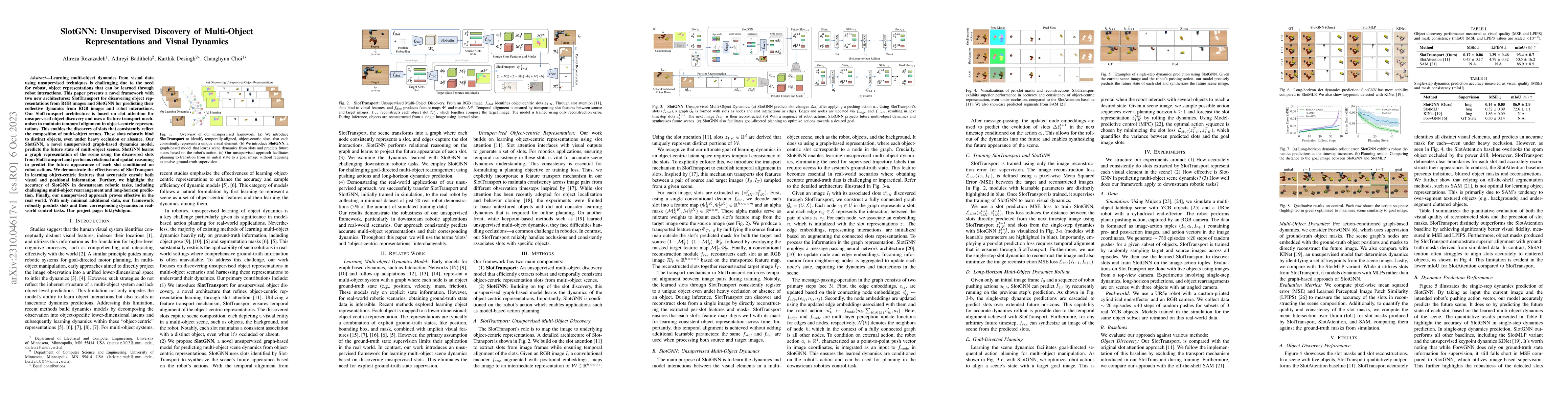 Thumbnail for SlotGNN: Unsupervised Discovery of Multi-Object Representations and
  Visual Dynamics