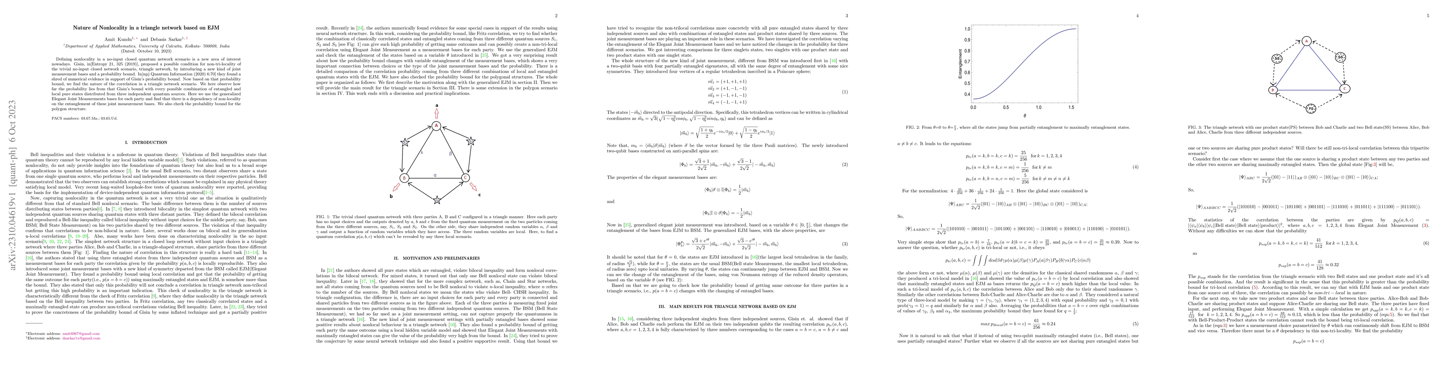 Thumbnail for Nature of Nonlocality in a triangle network based on EJM