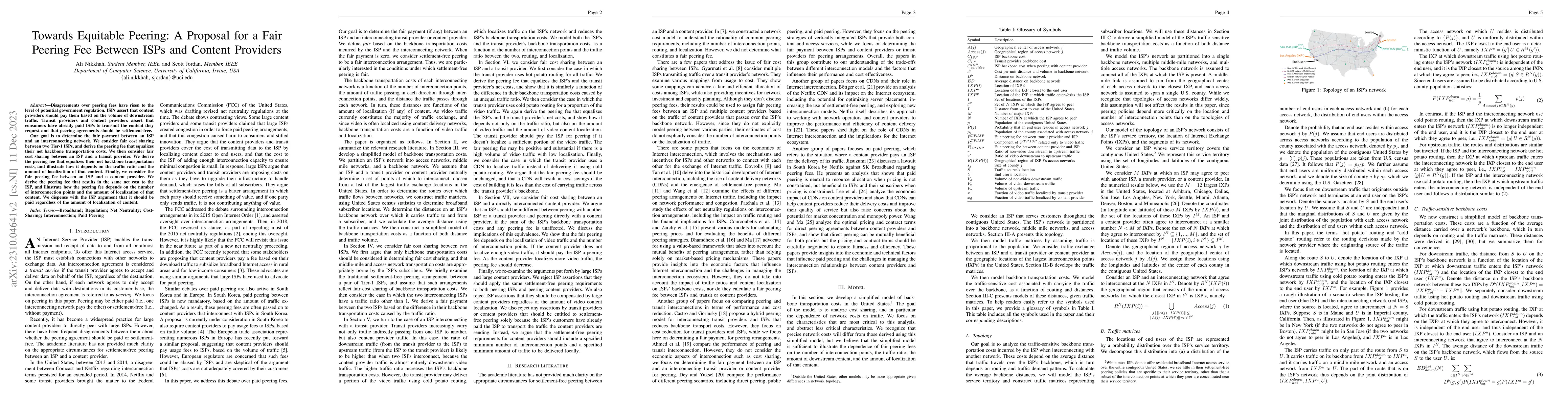 Thumbnail for Towards Equitable Peering: A Proposal for a Fair Peering Fee Between
  ISPs and Content Providers
